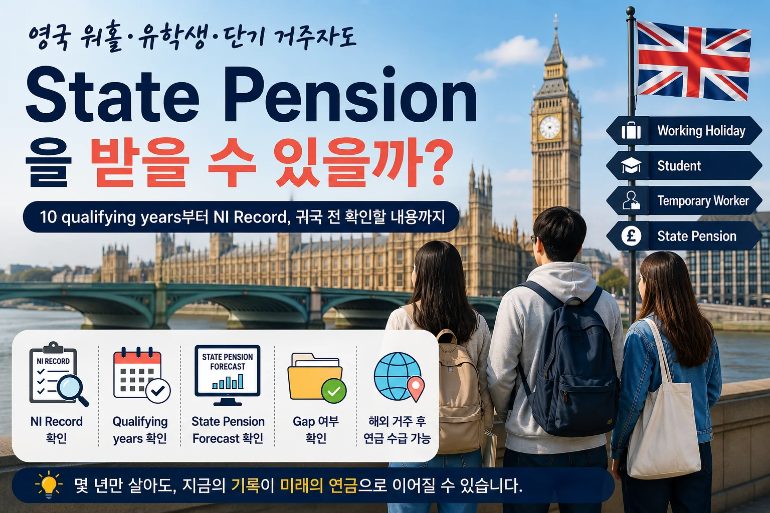 영국 워홀 연금과 유학생의 State Pension 및 NI Record 확인 방법