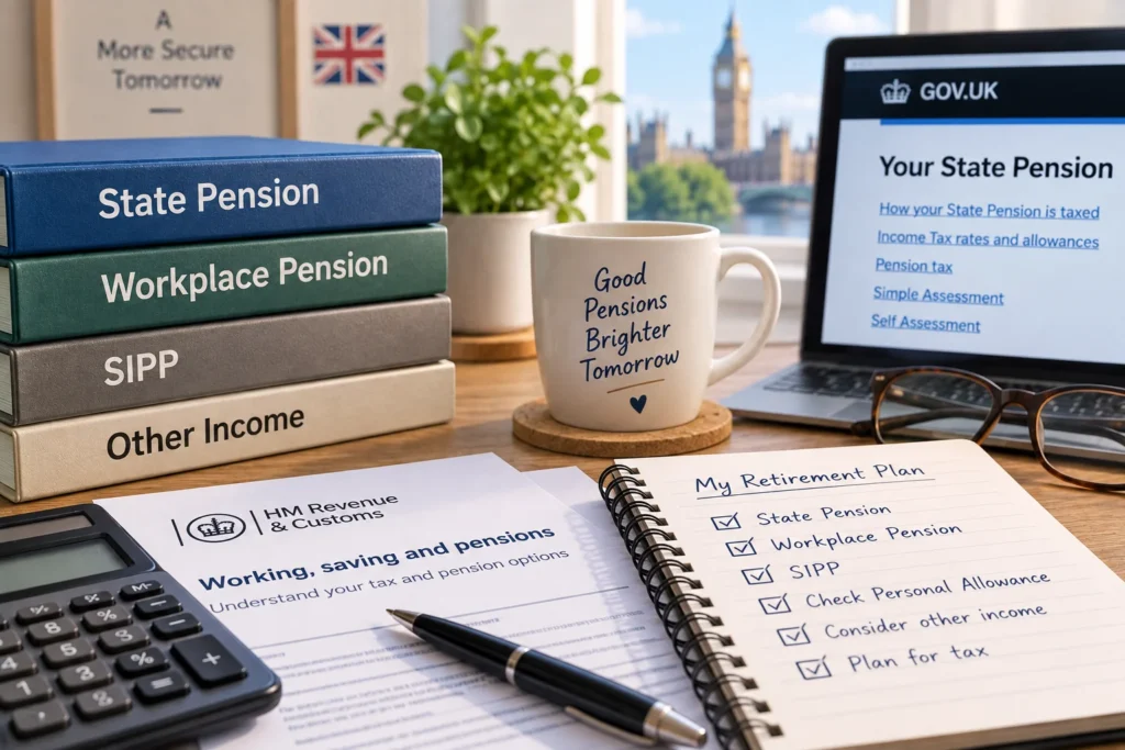 State Pension과 Workplace Pension SIPP의 전체 소득과 Personal Allowance