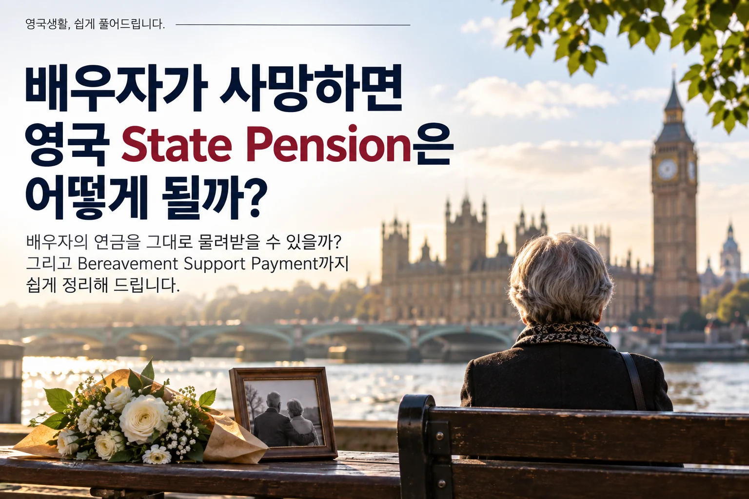 배우자 사망 후 영국 State Pension을 알아보는 모습